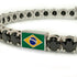 Black Diamond Tennis Bracelet with Brazil Flag no. 9 image 4