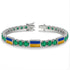 Emerald Tennis Bracelet with Ukraine Flag no. 6 image 2