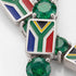 Emerald Tennis Bracelet with South Africa Flag no. 6 image 3