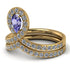 Tanzanite Pear Shape Stacking Bridal Set - Emilia No. 201 image 2