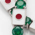 Emerald Tennis Bracelet with Japan Flag no. 6 image 3