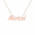 Marisol name necklace in solid 14K Rose Gold, handmade in Los Angeles