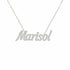 Marisol name necklace in solid 14K White Gold, handmade in Los Angeles