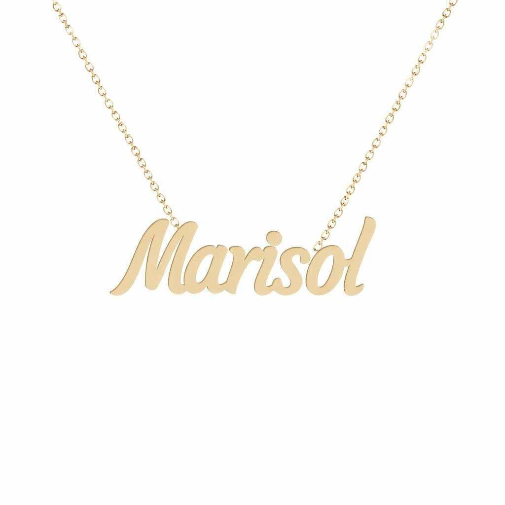 Gold Name Necklace – Marisol | 14K Solid Gold
