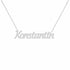 Konstantin name necklace in solid 14K White Gold, handmade in Los Angeles