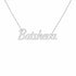 Batsheva name necklace in solid 14K White Gold, handmade in Los Angeles