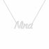 Nina name necklace in solid 14K White Gold, handmade in Los Angeles