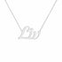 Liv name necklace in solid 14K White Gold, handmade in Los Angeles