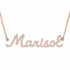 Marisol name necklace in solid 14K Rose Gold, handmade in Los Angeles