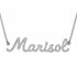 Marisol name necklace in solid 14K White Gold, handmade in Los Angeles