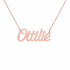 Ottilie name necklace in solid 14K Rose Gold, handmade in Los Angeles