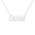 Ottilie name necklace in solid 14K White Gold, handmade in Los Angeles