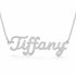 Tiffany name necklace in solid 14K White Gold, handmade in Los Angeles