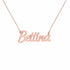 Bettina name necklace in solid 14K Rose Gold, handmade in Los Angeles