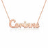 Corinne name necklace in solid 14K Rose Gold, handmade in Los Angeles