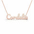 Cordelia name necklace in solid 14K Rose Gold, handmade in Los Angeles