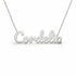 Cordelia name necklace in solid 14K White Gold, handmade in Los Angeles