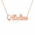 Ottoline name necklace in solid 14K Rose Gold, handmade in Los Angeles