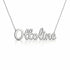 Ottoline name necklace in solid 14K White Gold, handmade in Los Angeles