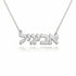 אביגיל name necklace in solid 14K White Gold, handmade in Los Angeles