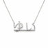 ゆい name necklace in solid 14K White Gold, handmade in Los Angeles