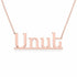 Սոսե name necklace in solid 14K Rose Gold, handmade in Los Angeles
