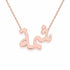 شمة name necklace in solid 14K Rose Gold, handmade in Los Angeles