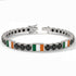 Black Diamond Tennis Bracelet with Ireland Flag no. 9 image 2