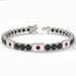 Black Diamond Tennis Bracelet with Japan Flag no. 9 image 1