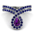 Amethyst Pear Shape Stacking Bridal Set - Emilia No. 315 image 2