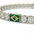 Diamond Tennis Bracelet with Brazil Flag no. 3 image 4