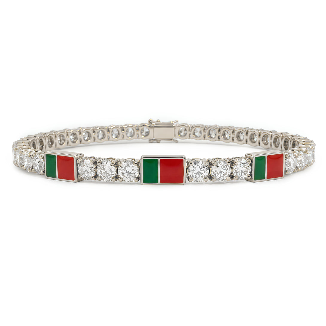 Diamond Tennis Bracelet with Portugal Flag no. 3