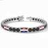 Black Diamond Tennis Bracelet with Croatia Flag no. 9 image 2