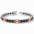Black Diamond Tennis Bracelet with Canada Flag no. 9 image 2