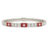 Diamond Tennis Bracelet with Switzerland Flag no. 3 image 1