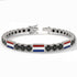 Black Diamond Tennis Bracelet with Netherlands Flag no. 9 image 2