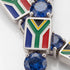 Sapphire Tennis Bracelet with South Africa Flag no. 15 image 3