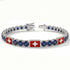Sapphire Tennis Bracelet with Switzerland Flag no. 15 image 2