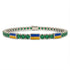 Emerald Tennis Bracelet with Ukraine Flag no. 6 image 1
