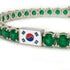 Emerald Tennis Bracelet with South Korea Flag no. 6 image 4