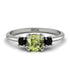 Classic Three Stone Peridot Engagement Ring - Valentina No. 709 image 1