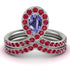 Tanzanite Pear Shape Stacking Bridal Set - Emilia No. 212 image 1