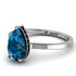 Hidden Halo Pear Blue Topaz Engagement Ring - Mary No. 509 image 1