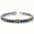 Sapphire Tennis Bracelet with South Africa Flag no. 15 image 2