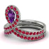 Amethyst Pear Shape Stacking Bridal Set - Emilia No. 312 image 2