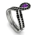 Amethyst Pear Shape Stacking Bridal Set - Emilia No. 309 image 4