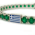 Emerald Tennis Bracelet with Greece Flag no. 6 image 4