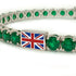 Emerald Tennis Bracelet with United Kingdom Flag no. 6 image 4