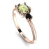 Classic Three Stone Peridot Engagement Ring - Valentina No. 708 image 2