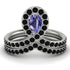 Tanzanite Pear Shape Stacking Bridal Set - Emilia No. 209 image 1